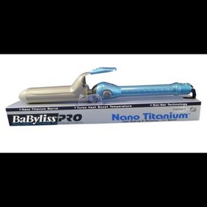 BaBylissPRO Nano Titanium Spring Curling Iron, 1”